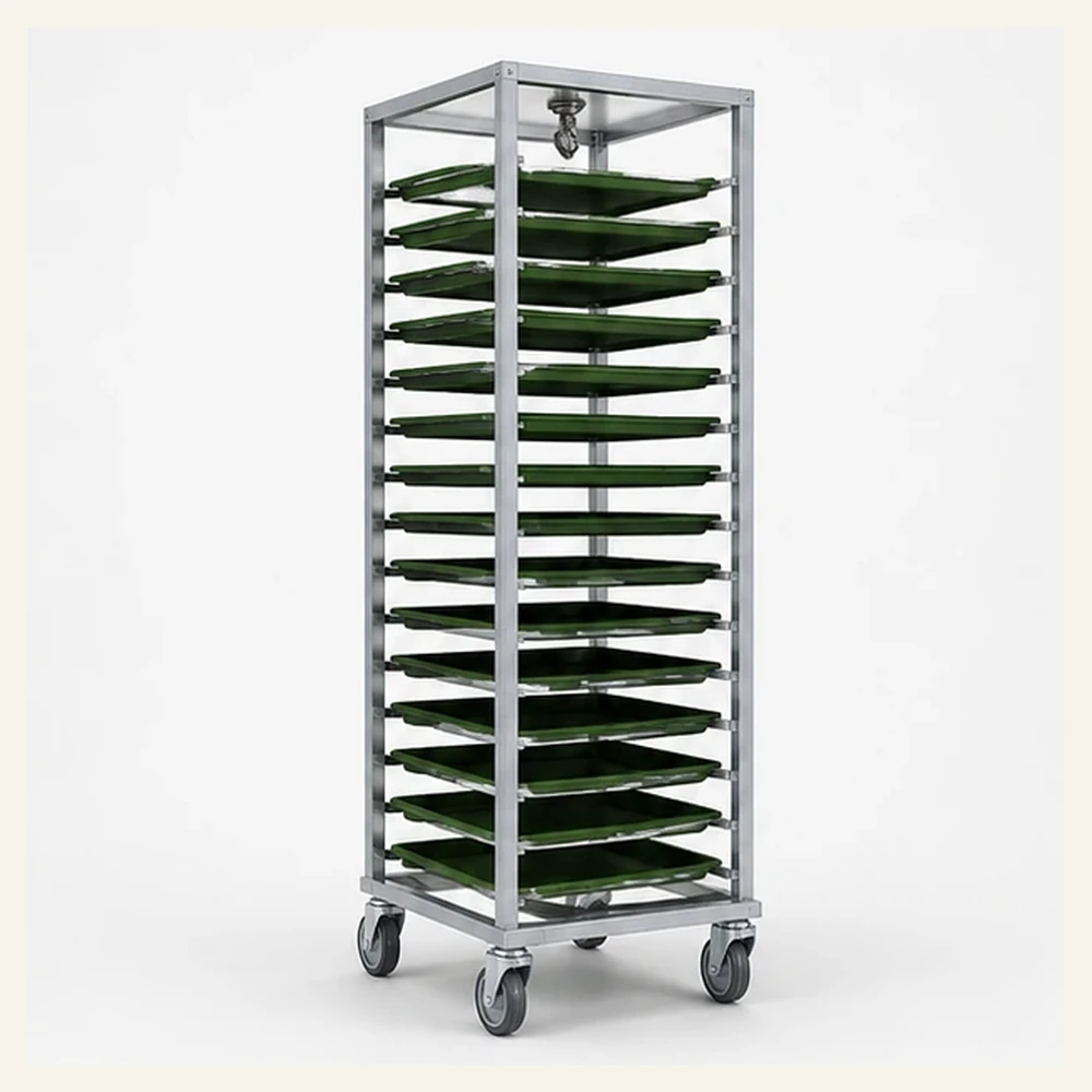75x104 cm Döner Fırın Tava Arabası – Galvaniz